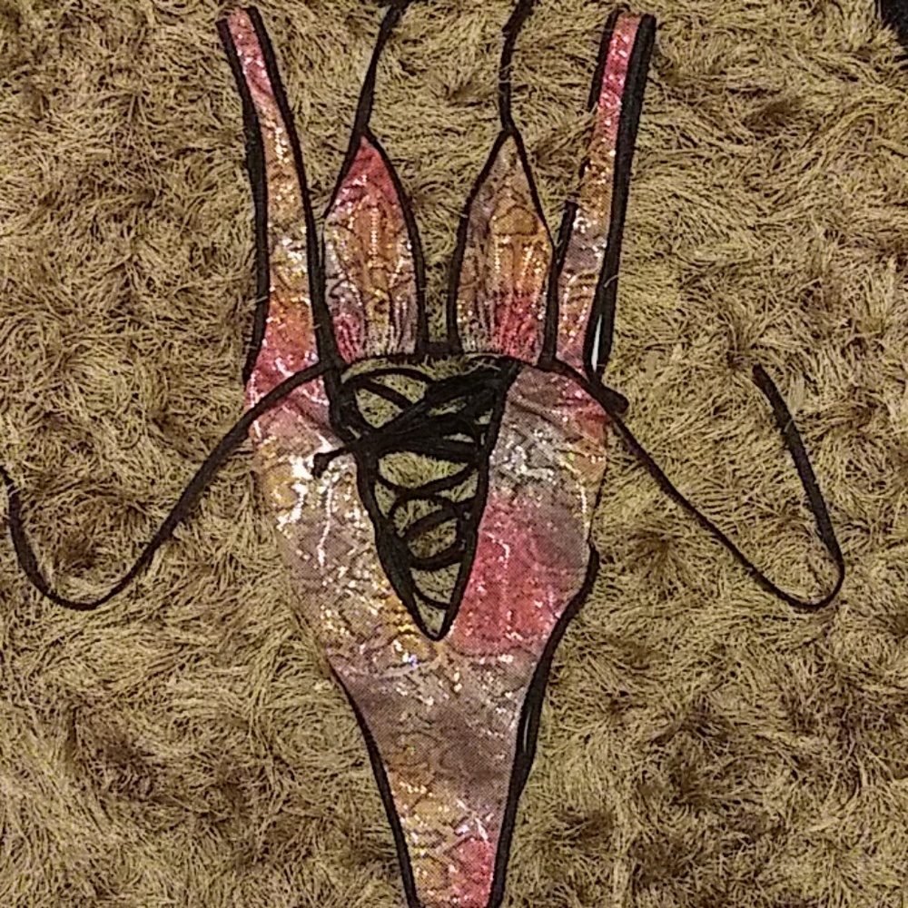 Super sexy snake sling shot suspended 2 piece